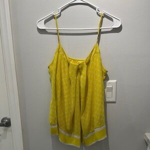 New York & Company Yellow Sleeveless Camisole Relaxed Fit